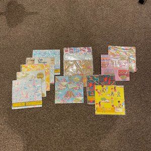 Vintage All Occasion Wrapping Paper Lot of 13 total of 26 Sheets-New